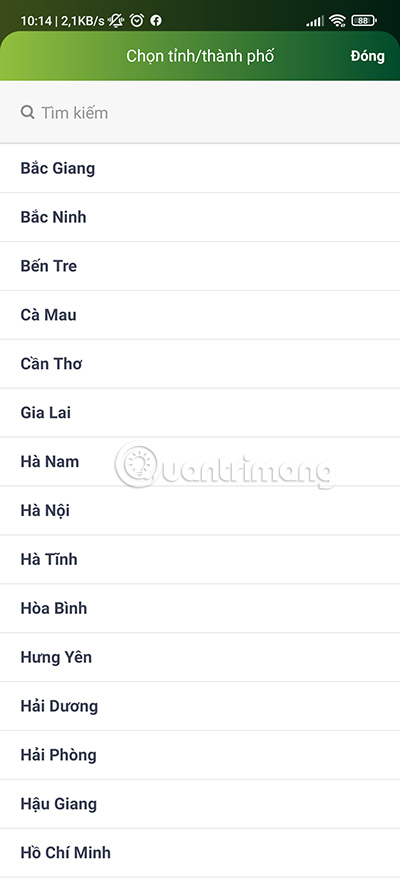 Tra cứu địa chỉ cây ATM ở nơi chỉ định