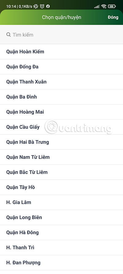 Tra cứu địa chỉ cây ATM ở nơi chỉ định
