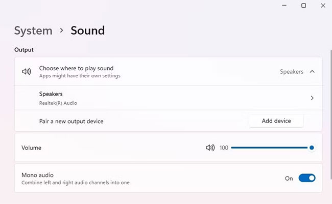 Bật Mono audio từ Settings
