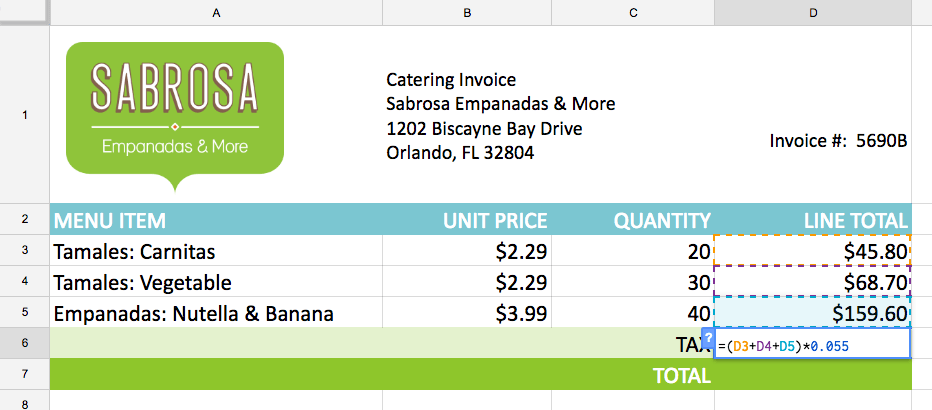 Công thức tính thuế bán hàng