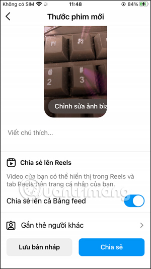 Đăng video Reels Instagram