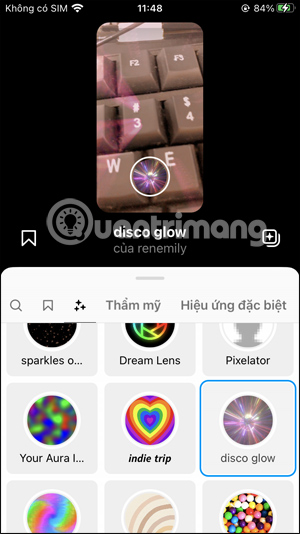 Chèn hiệu ứng vào video Reels Instagram