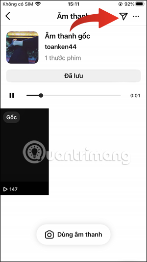 Chia sẻ âm thanh trên Instagram