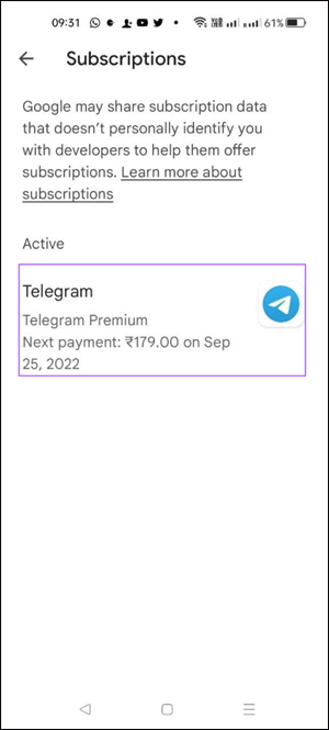 Truy cập gói Telegram Premium