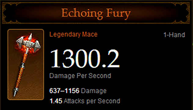 Echoing Fury Mace - Diablo 3