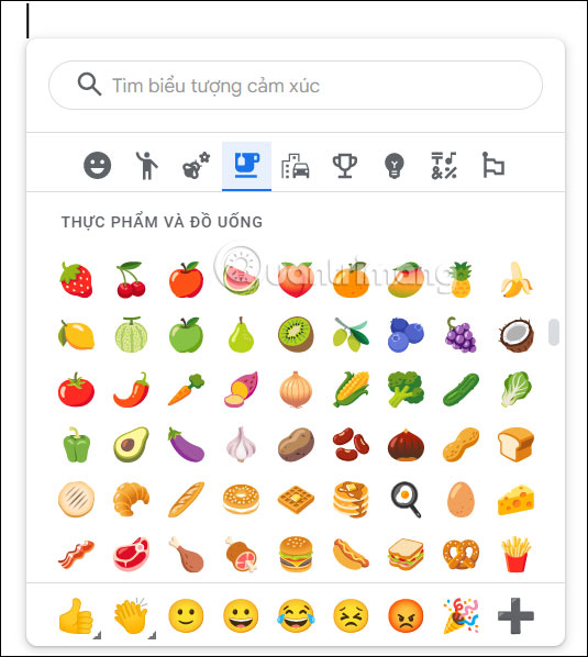 Chủ đề biểu tượng cảm xúc Google Docs