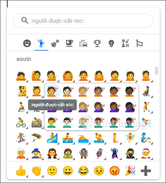 Màu sắc biểu tượng cảm xúc Google Docs