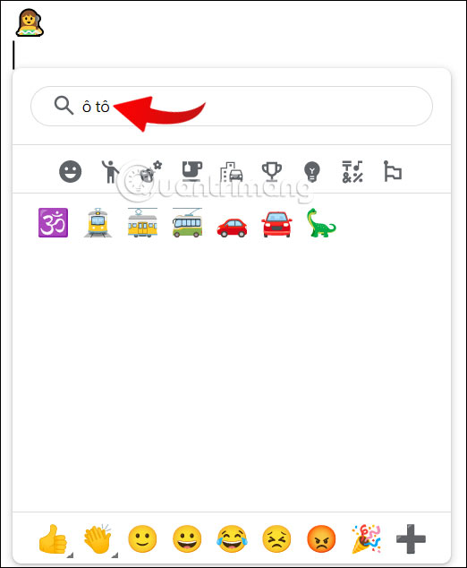 Tìm biểu tượng cảm xúc Google Docs