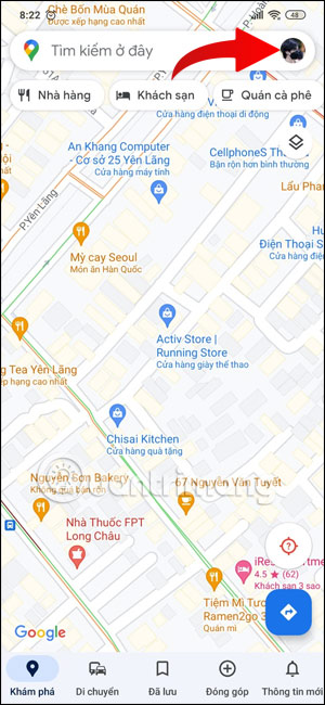 Tài khoảnGoogle Maps