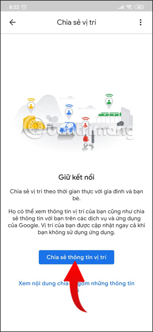 Bật chia sẻ vị trí trên Google Maps