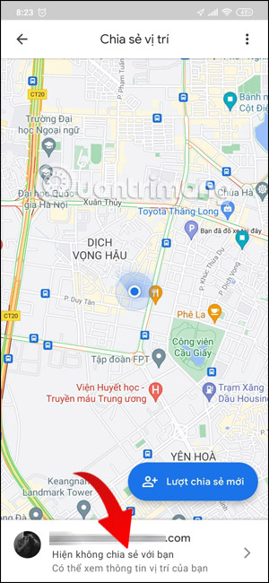 Tài khoản Google chia sẻ