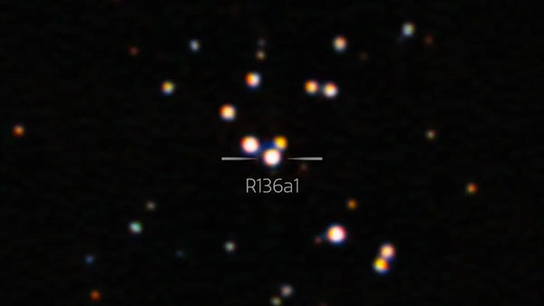 Hình ảnh ngôi sao R136a1 được chụp bằng kính viễn vọng Gemini South. Ảnh: NOIRLab.