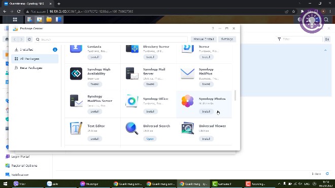 Cài đặt ứng dụng Synology Photos từ Package Center
