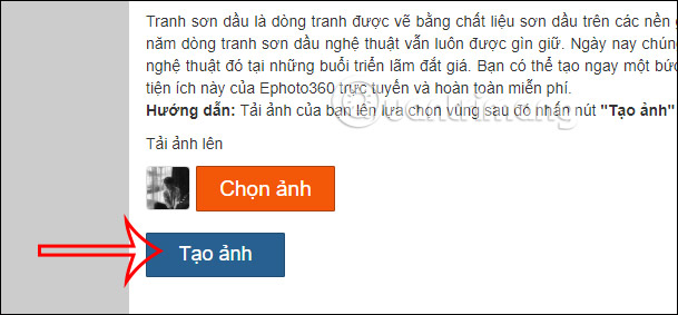 Cắt ảnh tranh sơn dầu