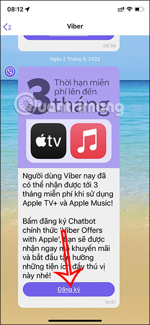Đăng ký Apple Music miễn phí  3 tháng trên Viber
