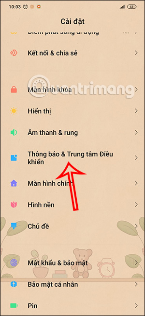 Cài đặt thanh trạng thái trên Xiaomi