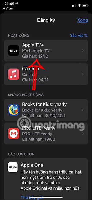 Nhấn chọn Apple TV+