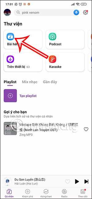 Bài hát trên Zing MP3