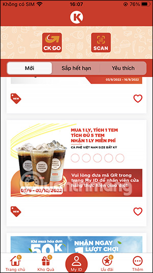 Chương trình nhận quà từ CK Club
