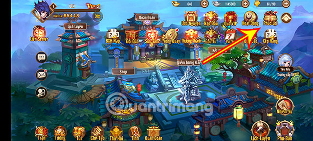 Nhấn vào mục Phúc Lợi.