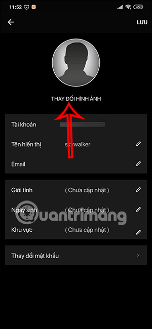 Thay ảnh đại diện 