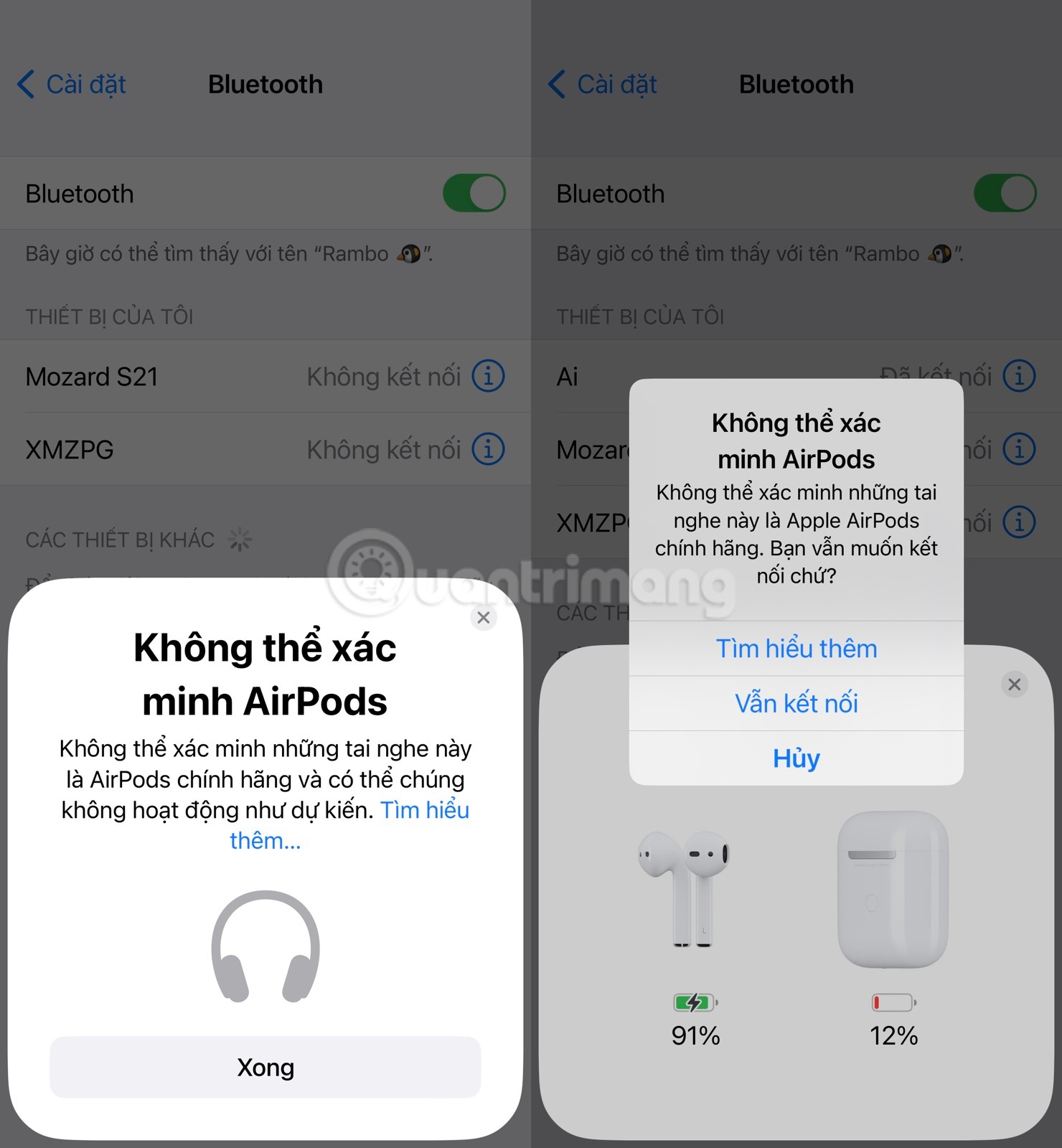 iOS 16 sẽ cảnh báo nếu người dùng cố gắng kết nối AirPods nhái với iPhone