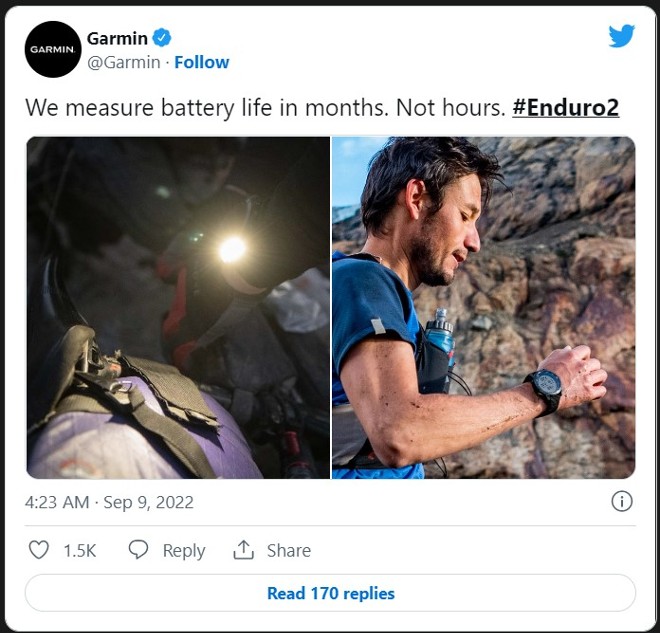 Garmin cà khịa Apple Watch Ultra: Chúng tôi tính thời lượng pin theo tháng chứ không phải theo giờ