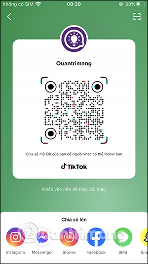 Cách tạo mã QR chia sẻ tài khoản TikTok - Ảnh minh hoạ 5
