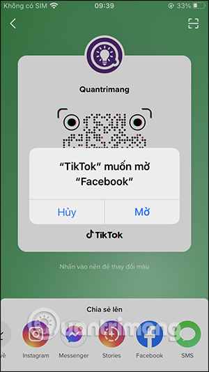 Cách tạo mã QR chia sẻ tài khoản TikTok - Ảnh minh hoạ 6