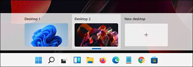 Desktop ảo với hình nền riêng biệt
