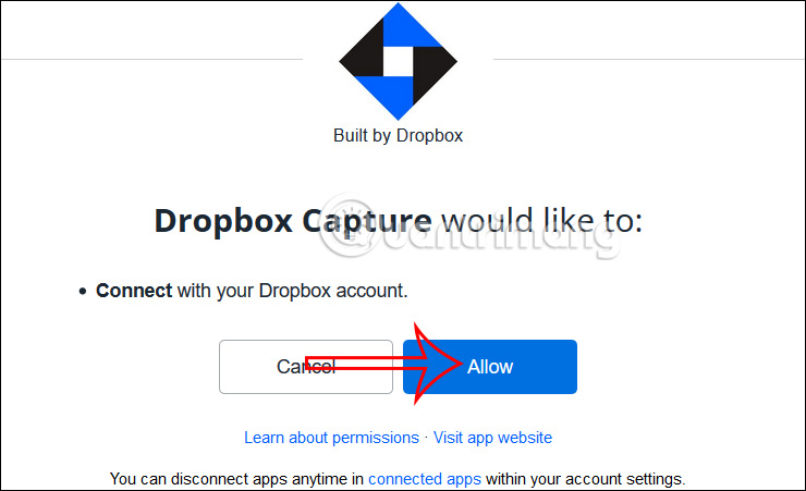 Dropbox Capture liên kết Dropbox