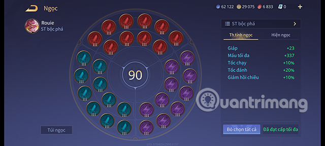 Bảng ngọc cho Rouie mùa 23