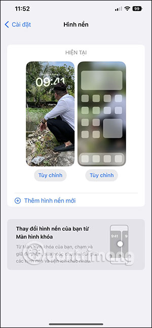 Tùy chỉnh màn hình nền iOS 16