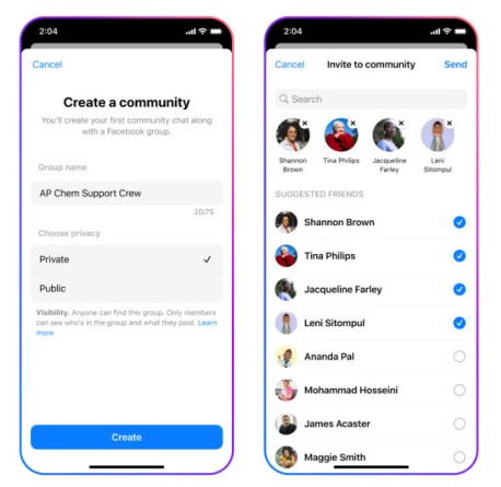 Facebook ra mắt Community Chats, hoạt động tương tự Discord