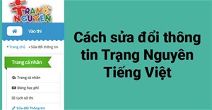 Cách cập nhật lớp học mới cho Trạng Nguyên Tiếng Việt