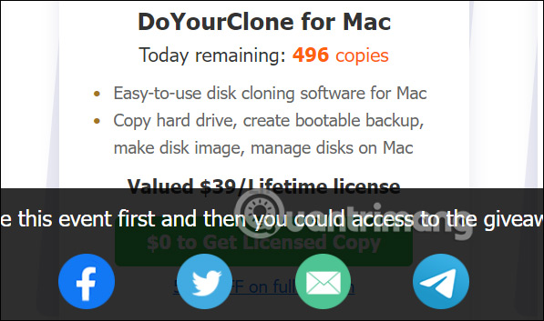 Chia sẻ sự kiện trên Digiarty Software