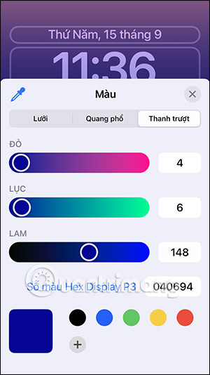Điền mã màu