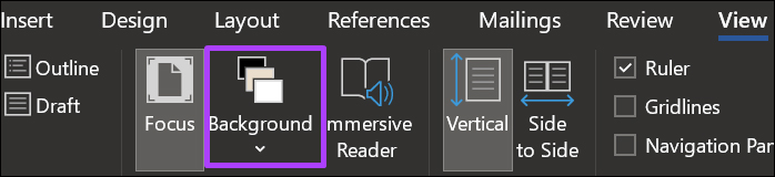 Mục Background  trong Word