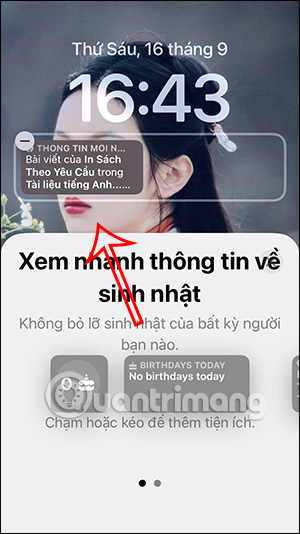 Thêm Facebook widget sinh nhật