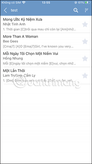Playlist hợp âm bài hát