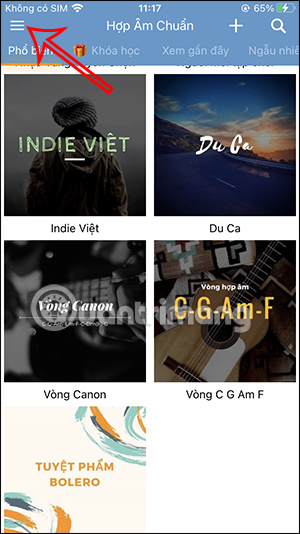 Giao diện Hợp âm chuẩn