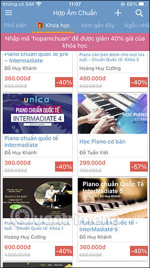 Khóa học nhạc cụ