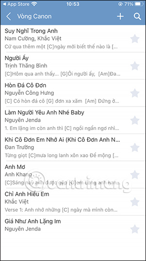 Các hợp âm bài hát
