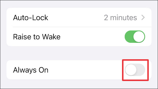 Tắt tính năng “Always On”