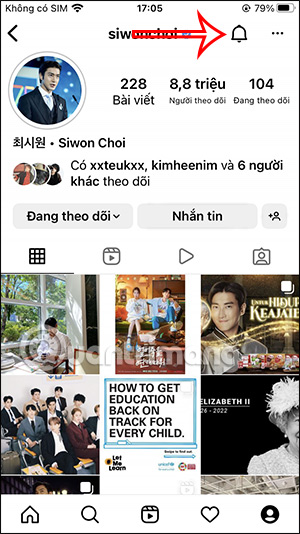 Tùy chỉnh thông báo cho tài khoản Instagram