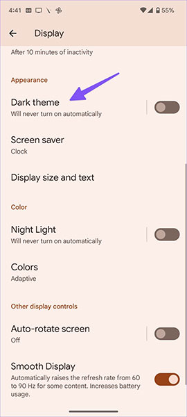 Chọn một dark theme