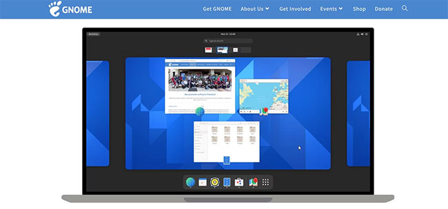 Trang web chính thức của GNOME 43