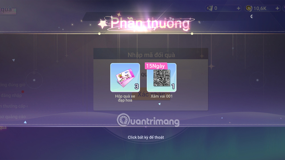 Hướng dẫn nhập code AU TOP