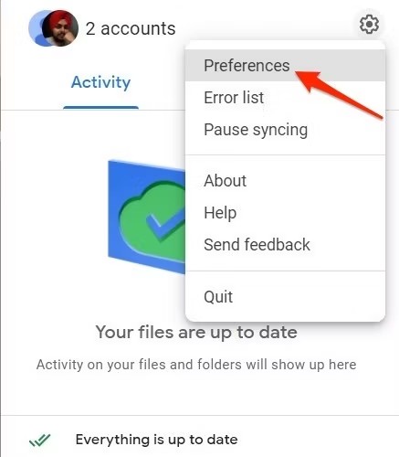 Nhấn vào Settings > Preferences